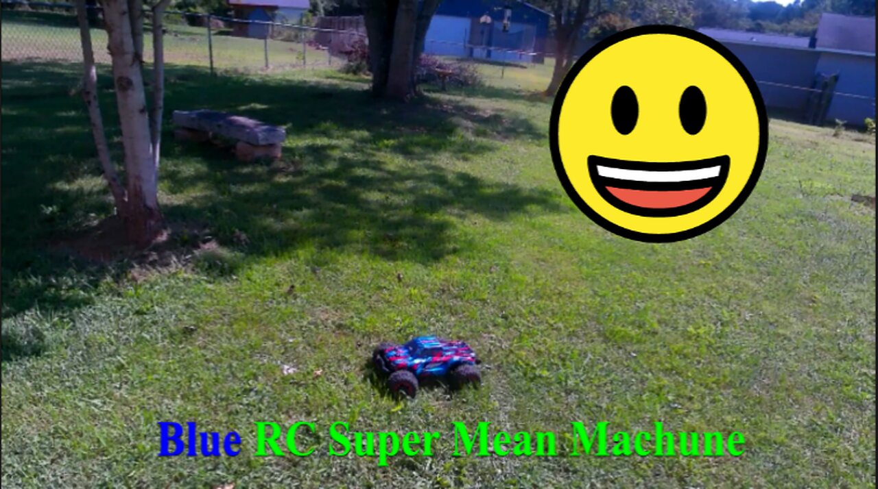 RC Super Mean Machine In The Back Yard (Blue)