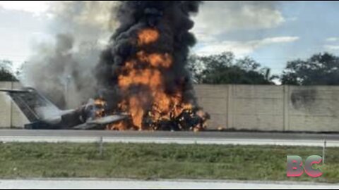 Horror plane crash in Florida as jet smashes into cars on I-75