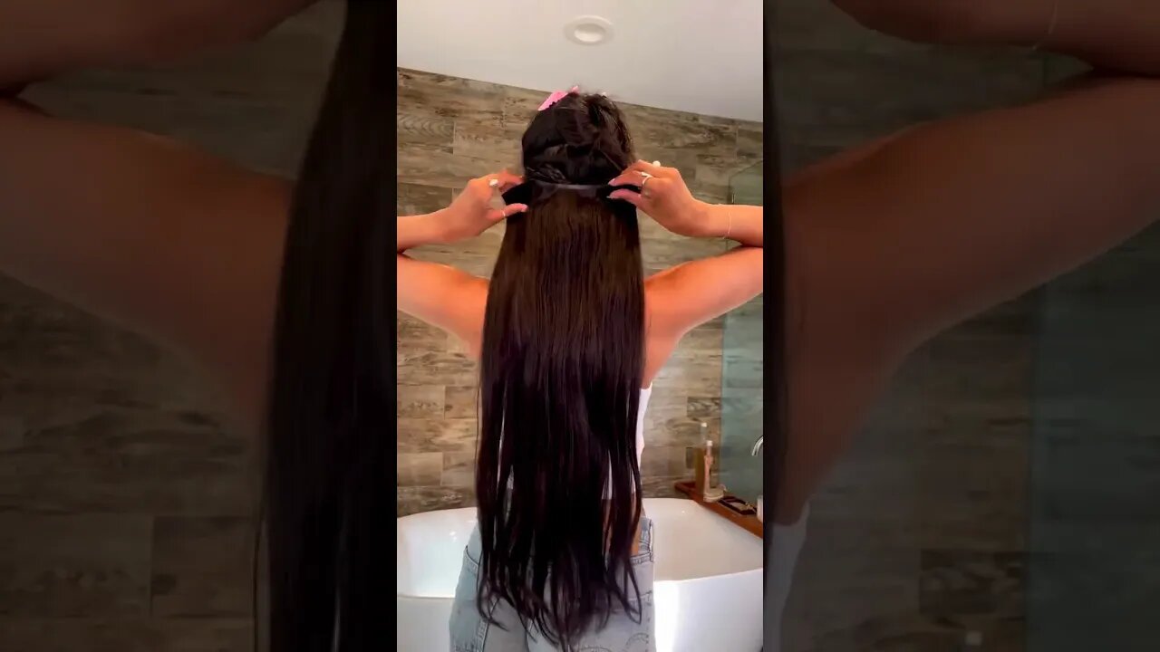 Wow! @autumncarterr shows us how effortless our extensions are to apply #barbiehairstyle #hairdo