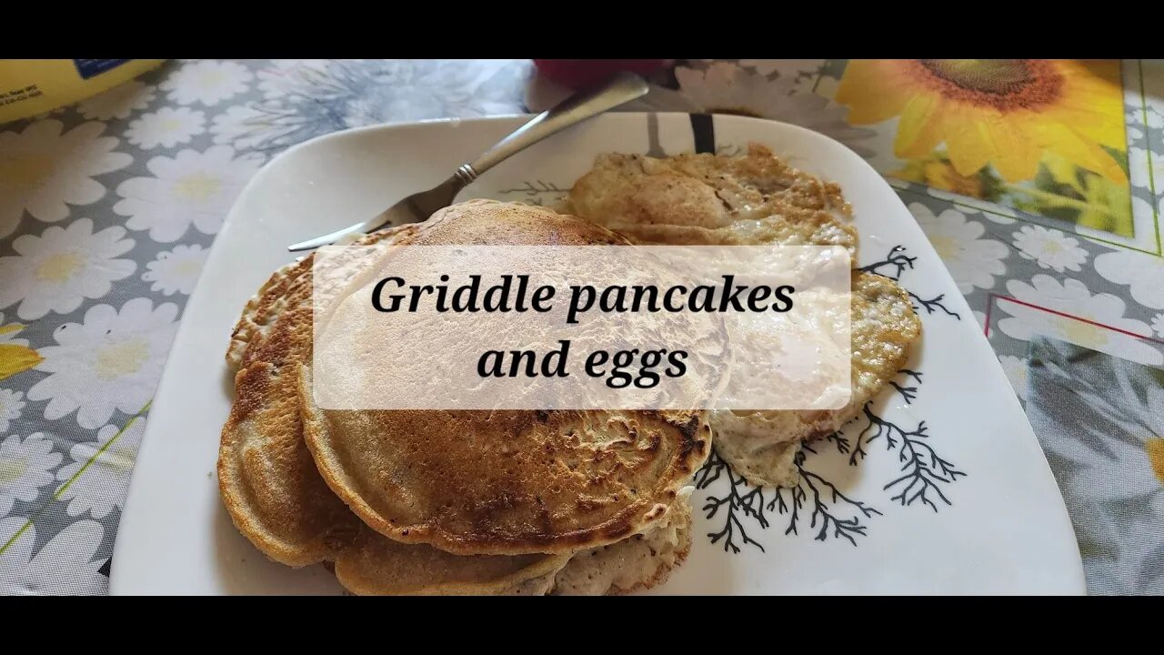 Griddle pancakes and eggs #griddle #pancakes