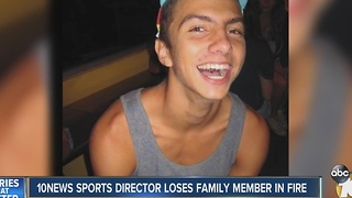 10news sports director loses family member in fire