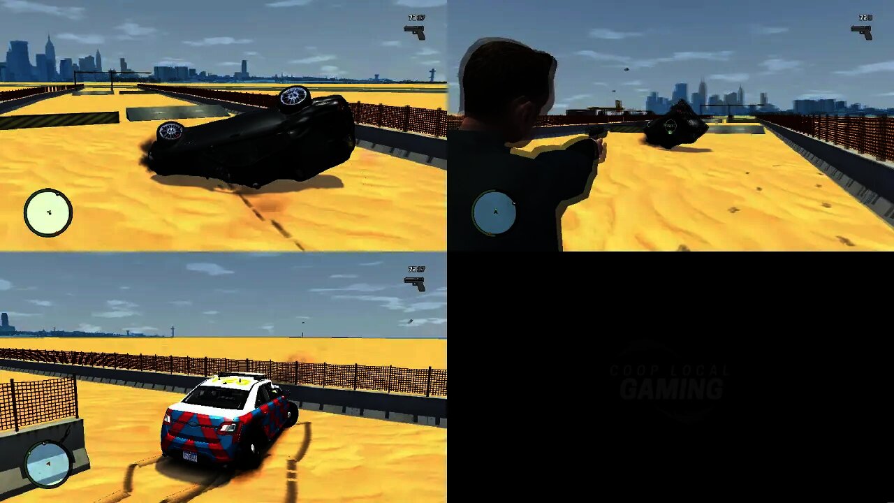 GTA IV Split Screen - Destruction Race with Real Cars [Gameplay #1]