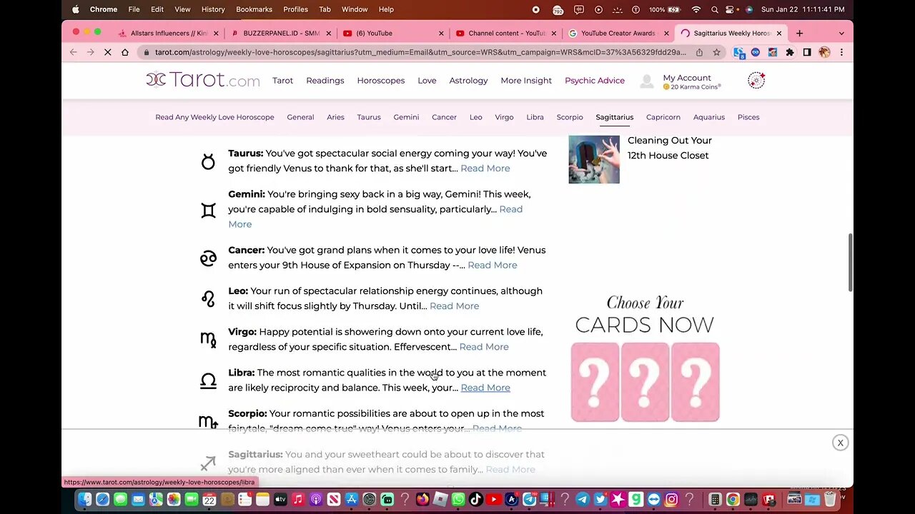 SAGGITARIUS 22 JANUARY