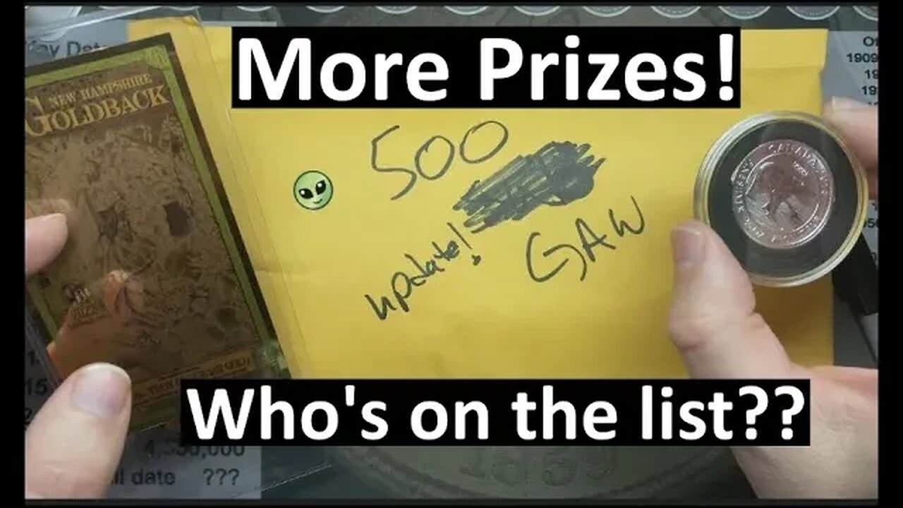 GAW Prize Update And Shoutout Video!