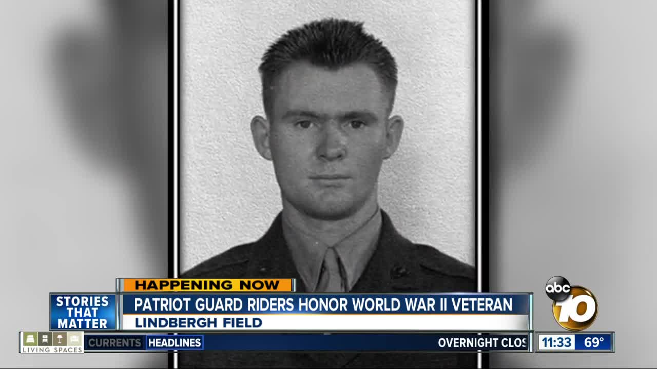 Patriot Guard riders honor World War II veteran