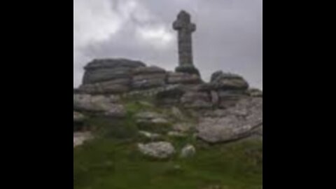 Talking to hiker near Brat Tor