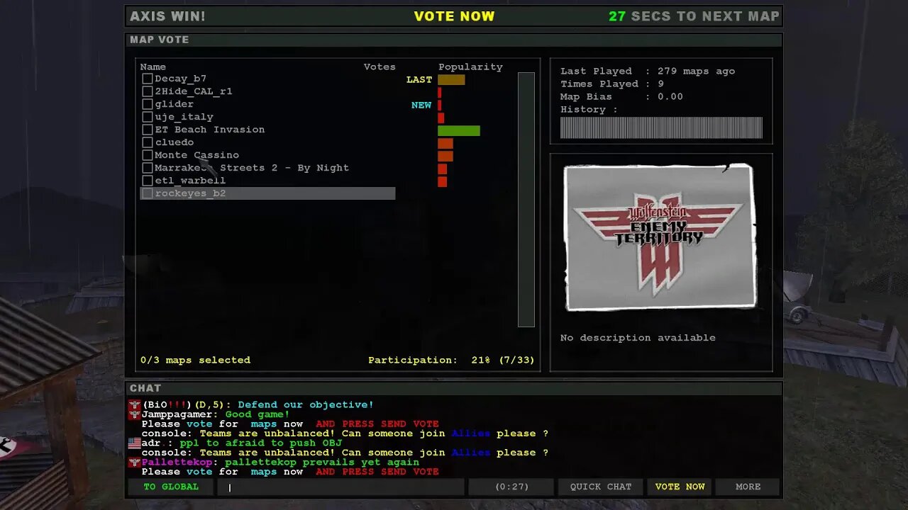 Wolfenstein Enemy Territory Live Stream Muppets Server!