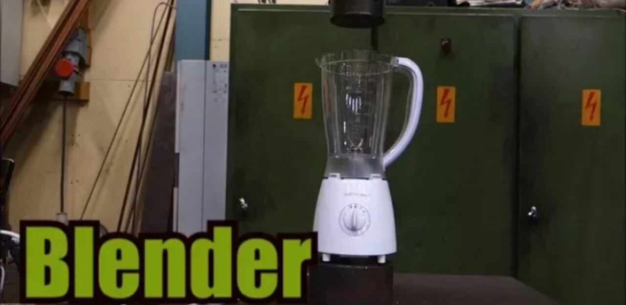 Can you crush blender or blend hydraulic press?