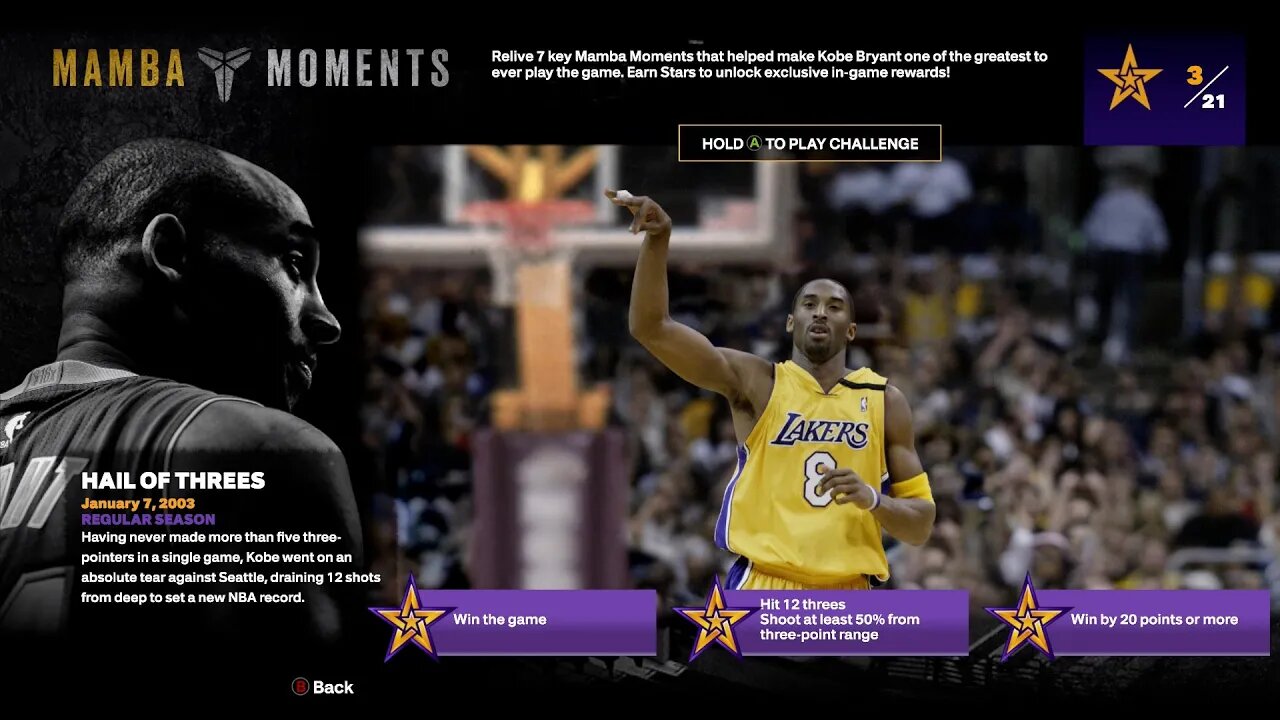 Mamba Moments 2/7 | Hail of Threes! #NBA2K24 #KobeBryant