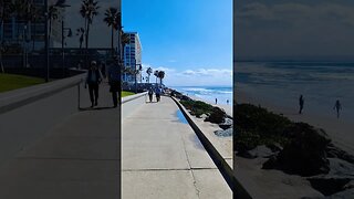 Strolling through Coronado beach boardwalk in February #shorts #vanlife #trending #travel #beach