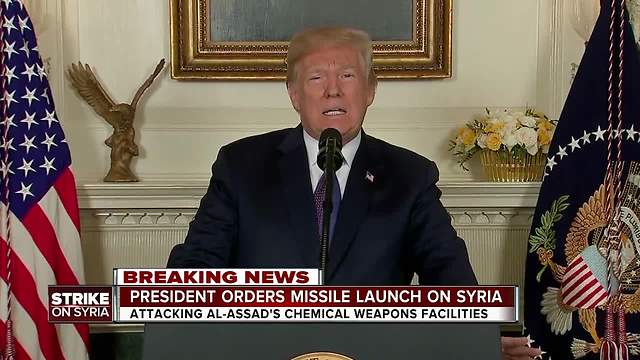 President orders missile launch on Syria