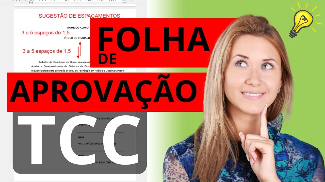 Passo a passo de como fazer uma folha de aprovação do TCC