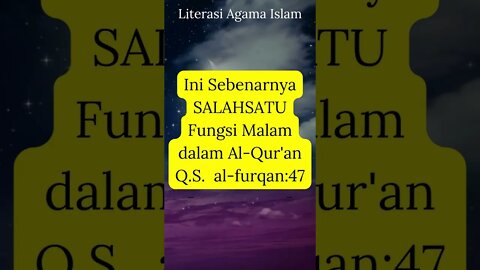 FUNGSI MALAM DALAM AL-QUR'AN