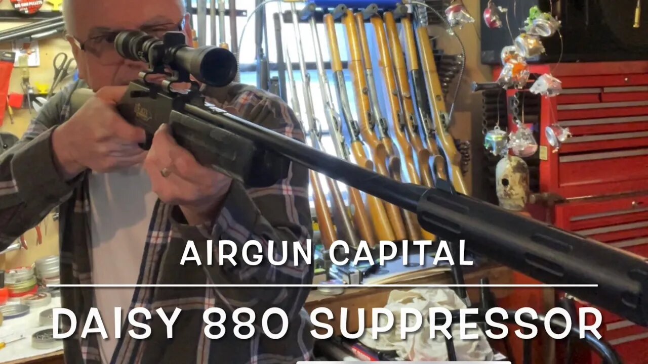 Airgun Capital Daisy 880 suppressor tested on my model 856 golden eagle 🦅 very nice!