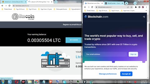 How To Make Money By Using Free Litecoin Miner At LTCMiner Step By Step And Withdraw At Blockchain