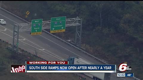 I-465/I-65 south side ramps open after nearly a year