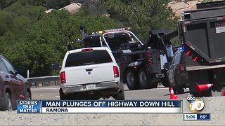 Ramona man plunges off SR 67