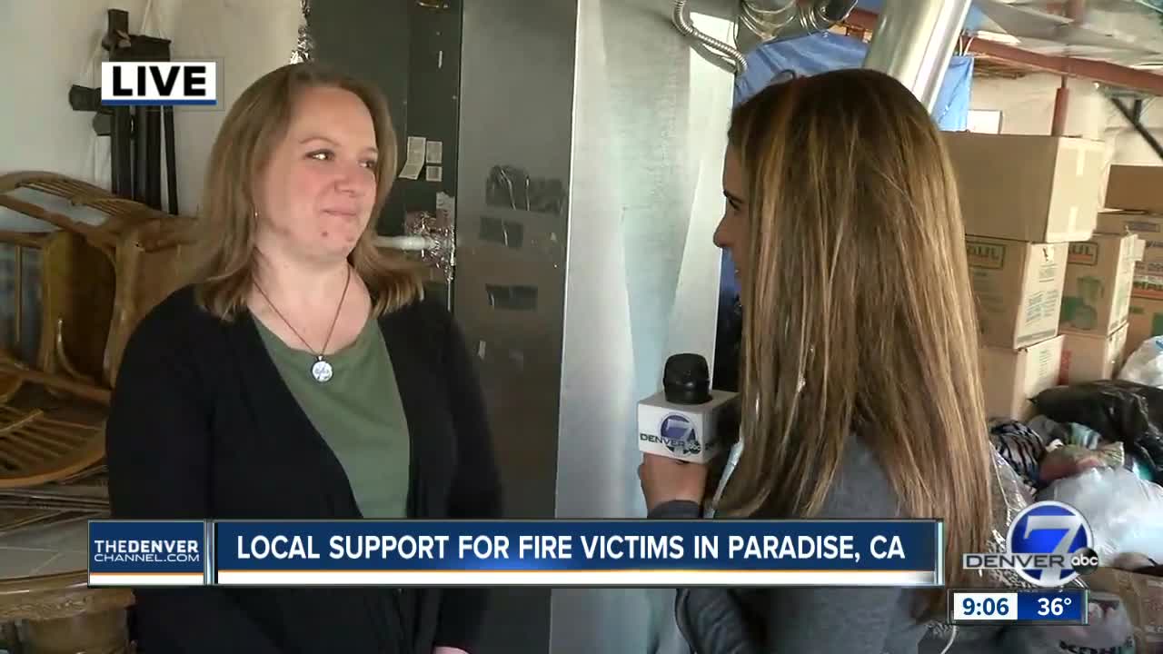 Local support for fire victims in Paradise, CA