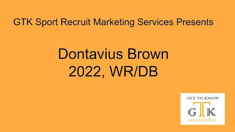 Dontavius Brown 2022 WR/DB