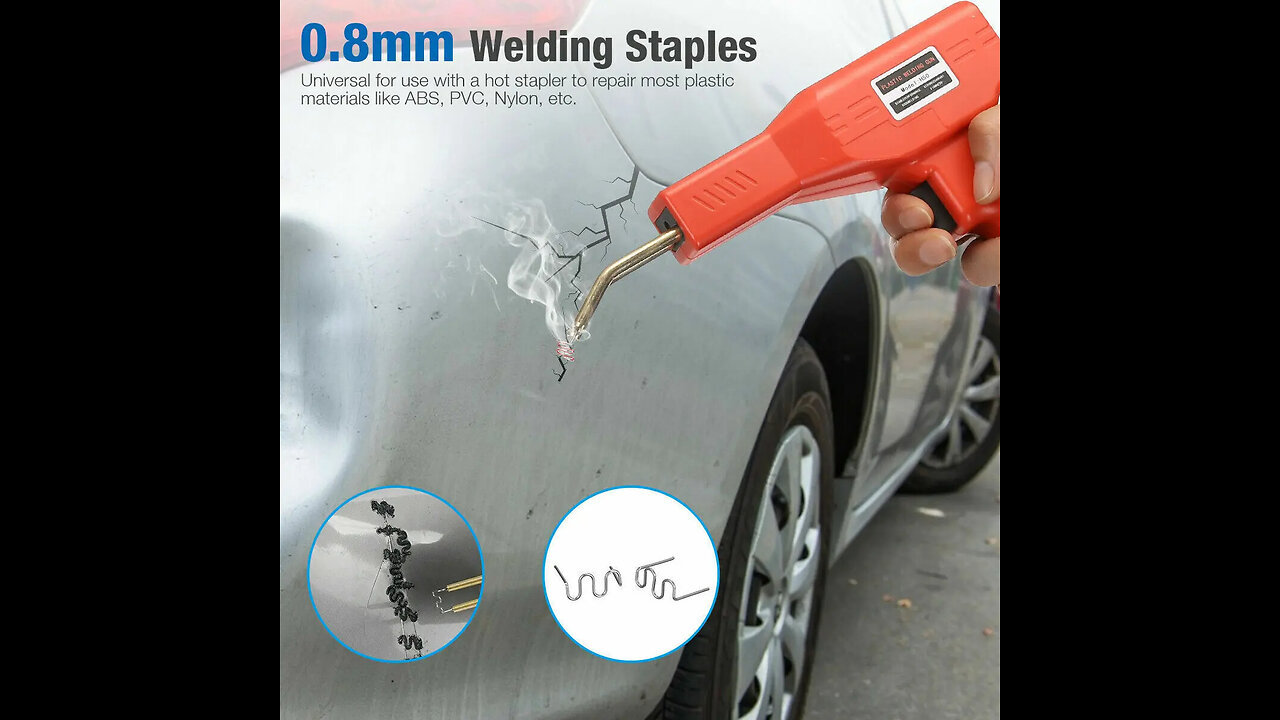 EU Plug Hot Stapler PVC Plastic Welder Heat Gun Welding Machine Plastic