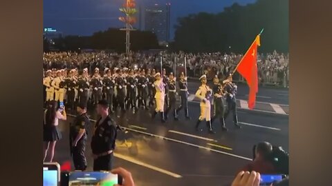 Chinese military in Belarus during a rehearsal for the ´Independence Day´ parade