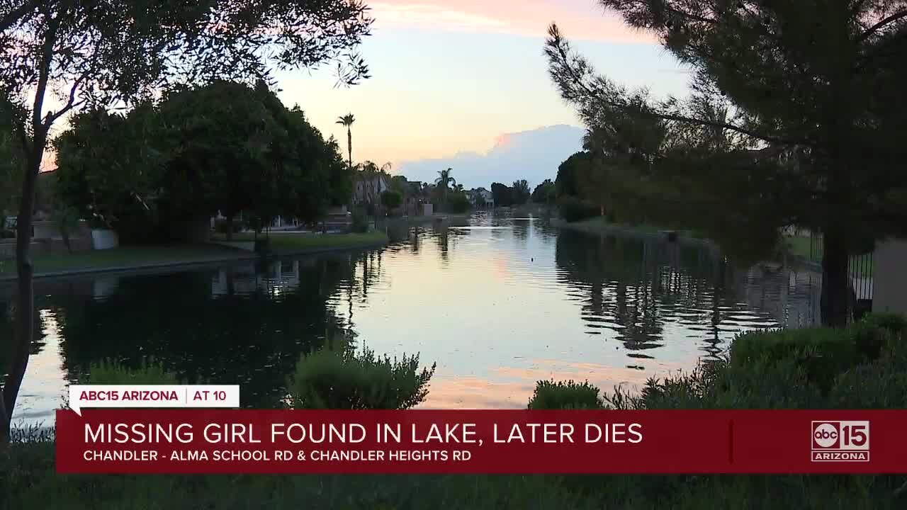 Missing girl dies after found in Chandler lake