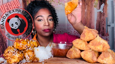 PANDA EXPRESS MUKBANG| ORANGE CHIK’N + CREAM CHEESE RAGOONS| LIFE PATH 8