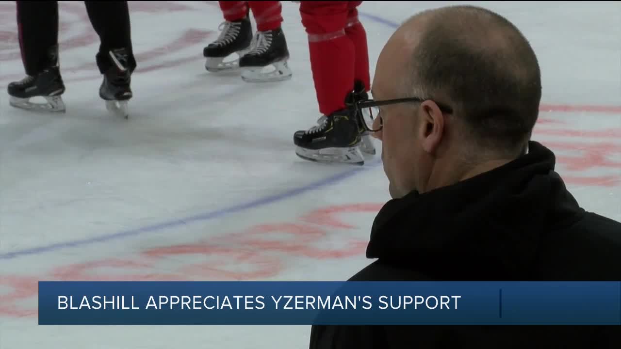 Jeff Blashill says he appreciates Steve Yzerman's support