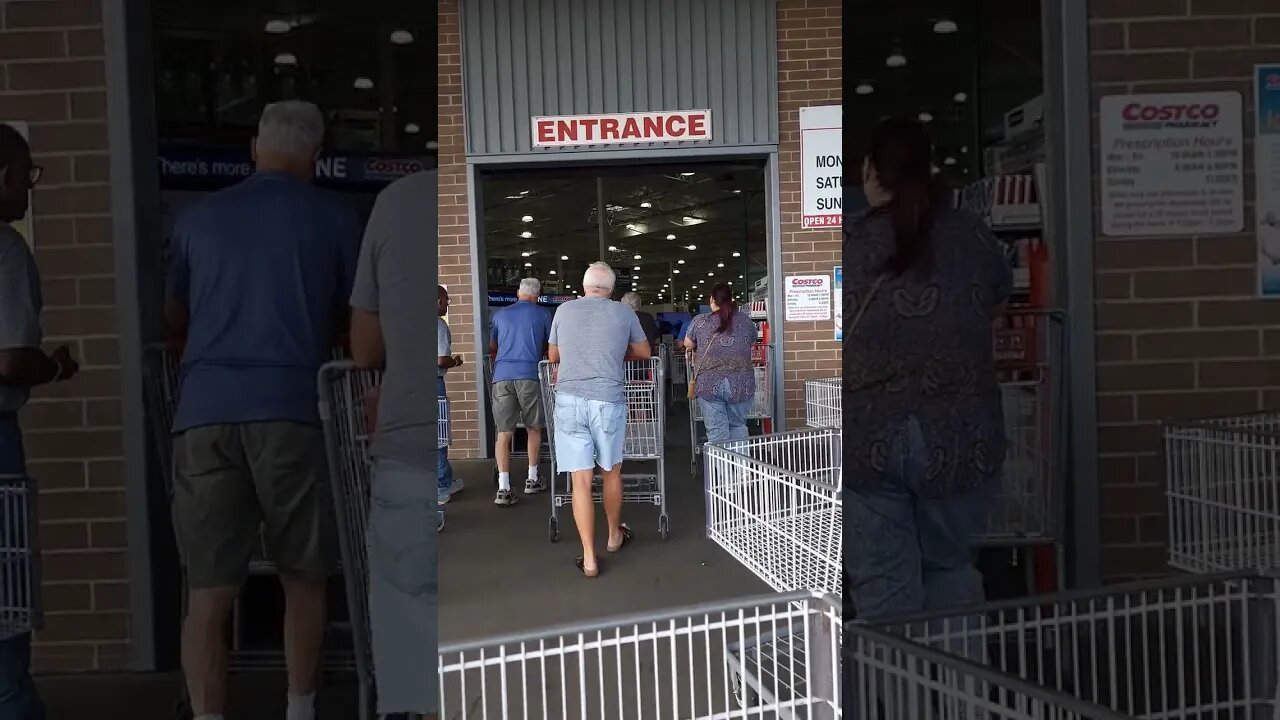 Costco is 🤪 crazy even before they open. #shorts