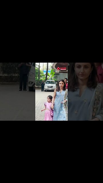 Soha Ali Khan CUTELY holds her daughter's hand as they visit Saif Ali Khan 😍