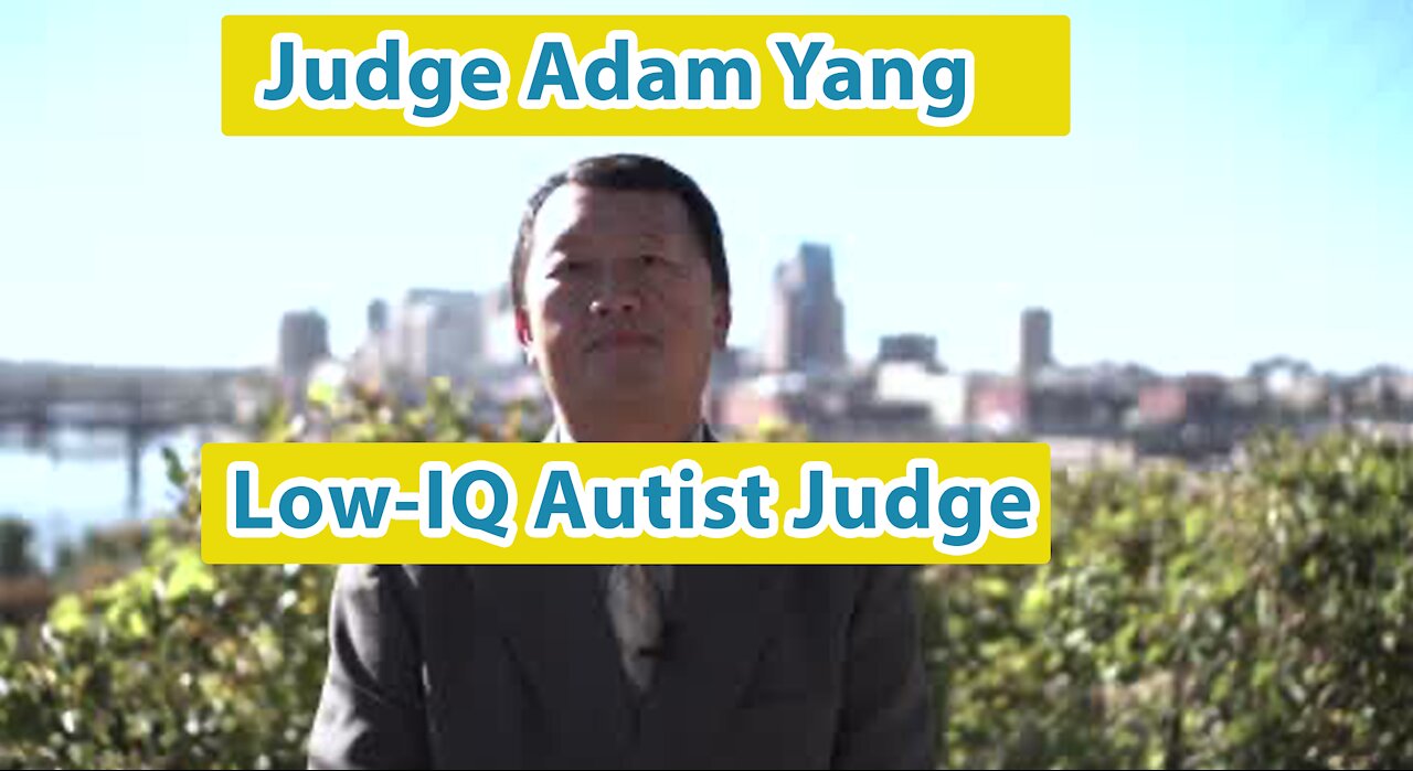 Judge Adam Yang - Low-IQ Autist Judge