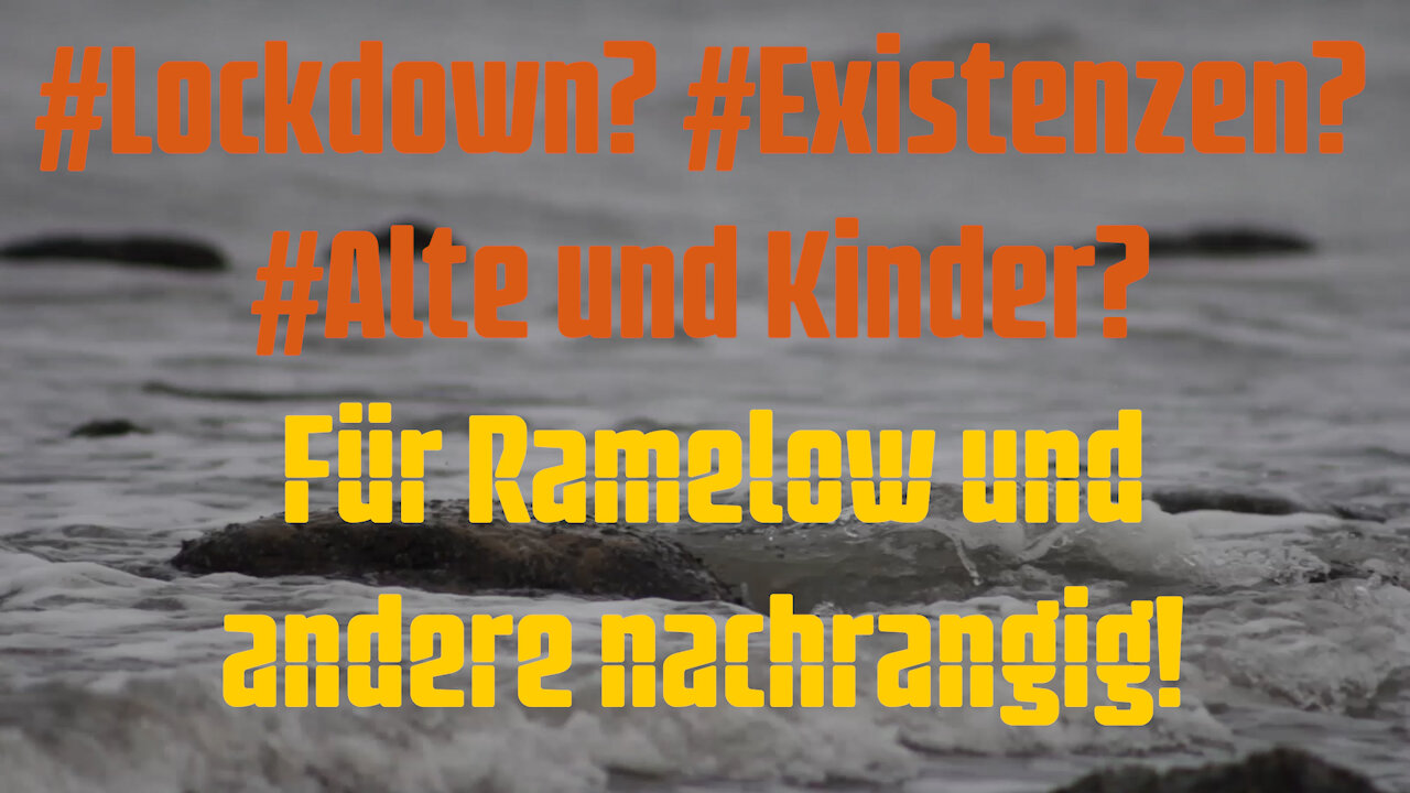 #Lockdown #Existenzen #Alte und Kinder? Für Ramelow und andere nachrangig!