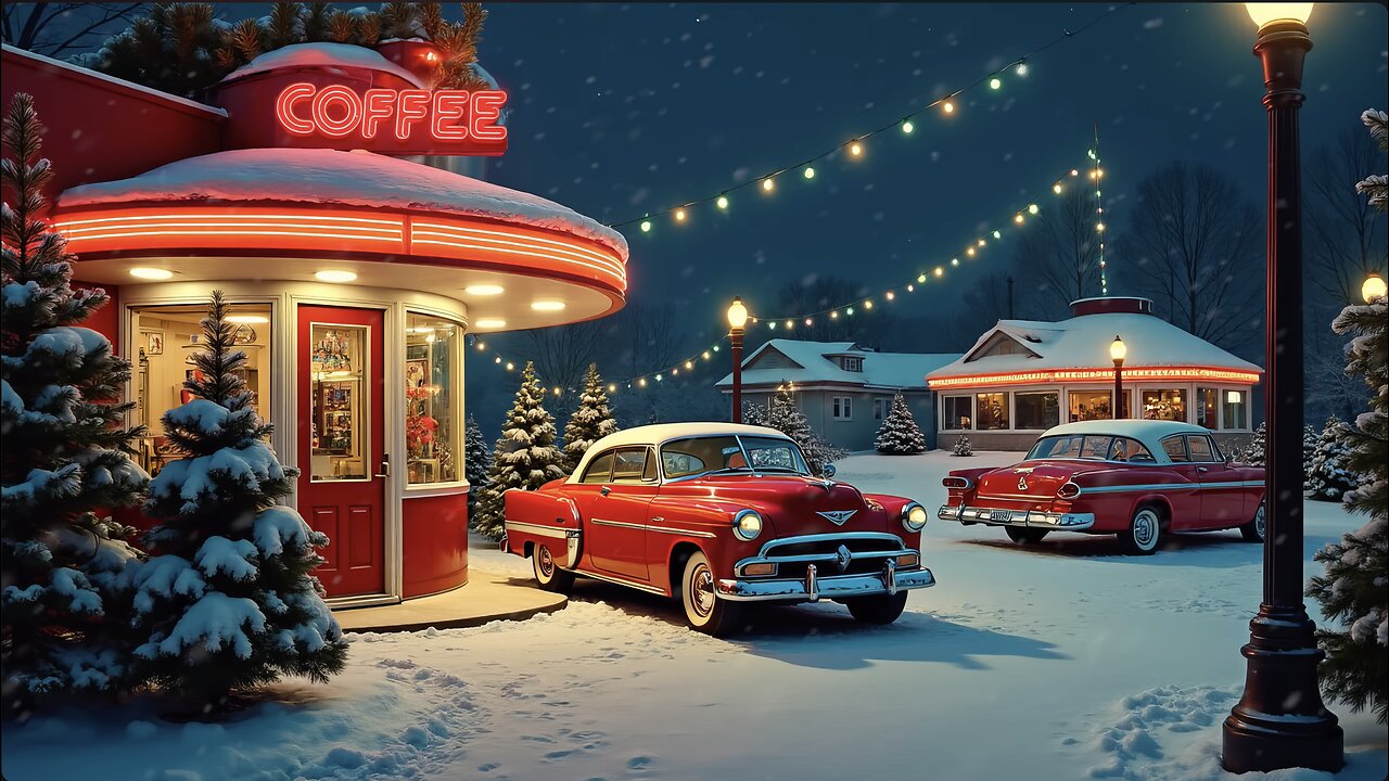 1950s Coffee Diner Christmas Time Classic Christmas Songs