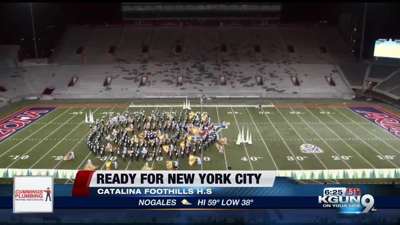 Catalina Foothills marching band ready to appear in the Macy's Thanksgiving Day Parade