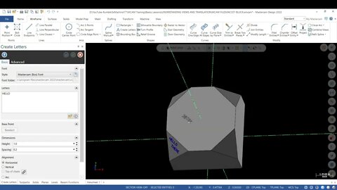 WCS, G-VIEW, C-PLANE AND T-PLANES IN MASTERCAM