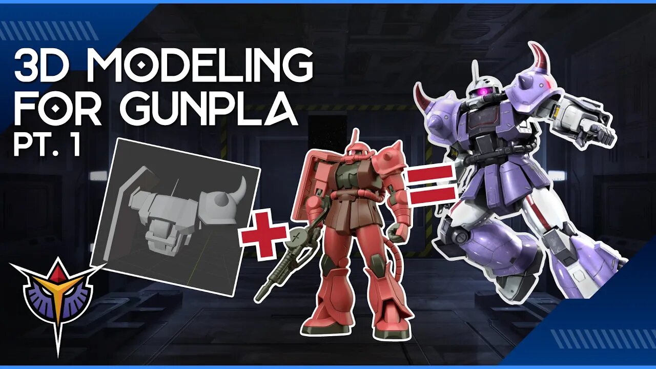 3d Printing Gunpla Zaku Hi-Mobility Resin Conversion in Blender | Midnight Hatter LIVE w/ Adam Blue