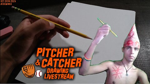 Pitcher & Catcher | Drawing Livestream (Oct. 20th 2024) | Joe Winko