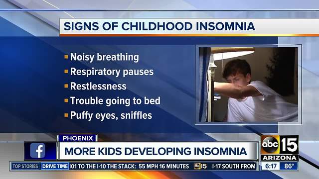 Doctors say more kids are developing insomnia