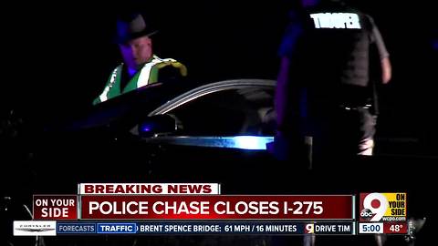 Police chase closes I-275 in Anderson Township