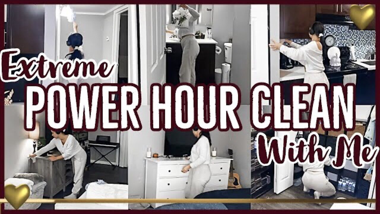 *NEW* EXTREME ENTIRE APARTMENT✨POWER HOUR CLEAN WITH ME 2021 | SPEED CLEANING MOTIVATION | ez tingz