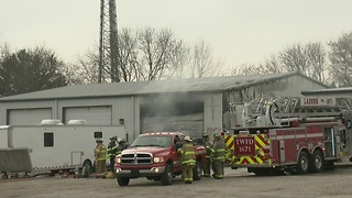 Man injured in repair shop fire