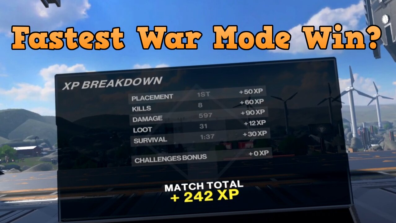Fastest 9v9 War Mode Win? 1:37 and 8 kills - Population One