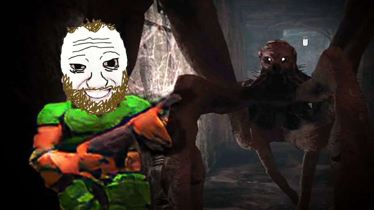 some spooky DOOM mod VS a grown man