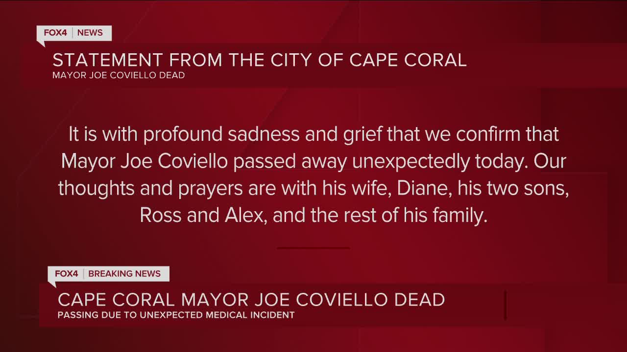 Cape Coral Mayor Joe Coviello passes away