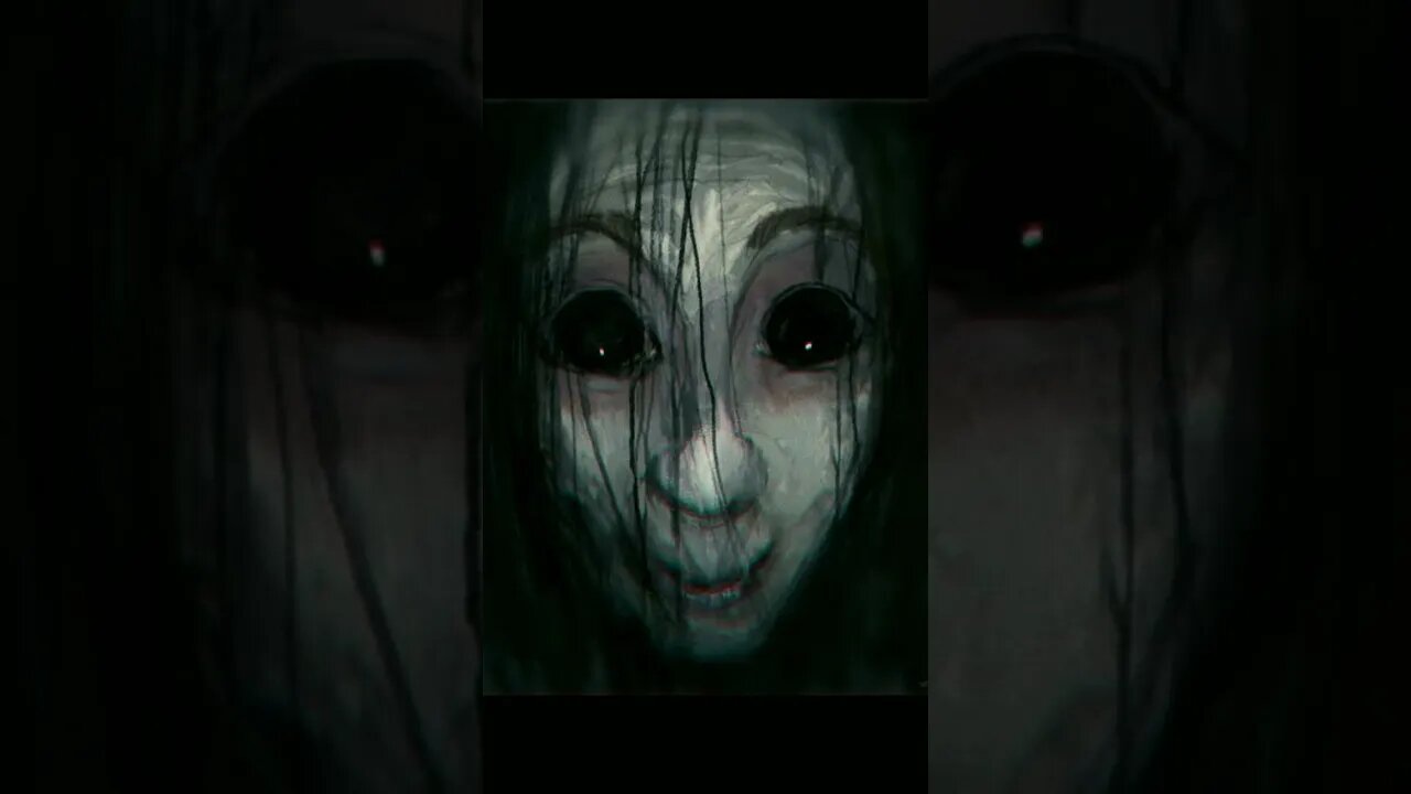 Scary person come from dark forest - focus on centre