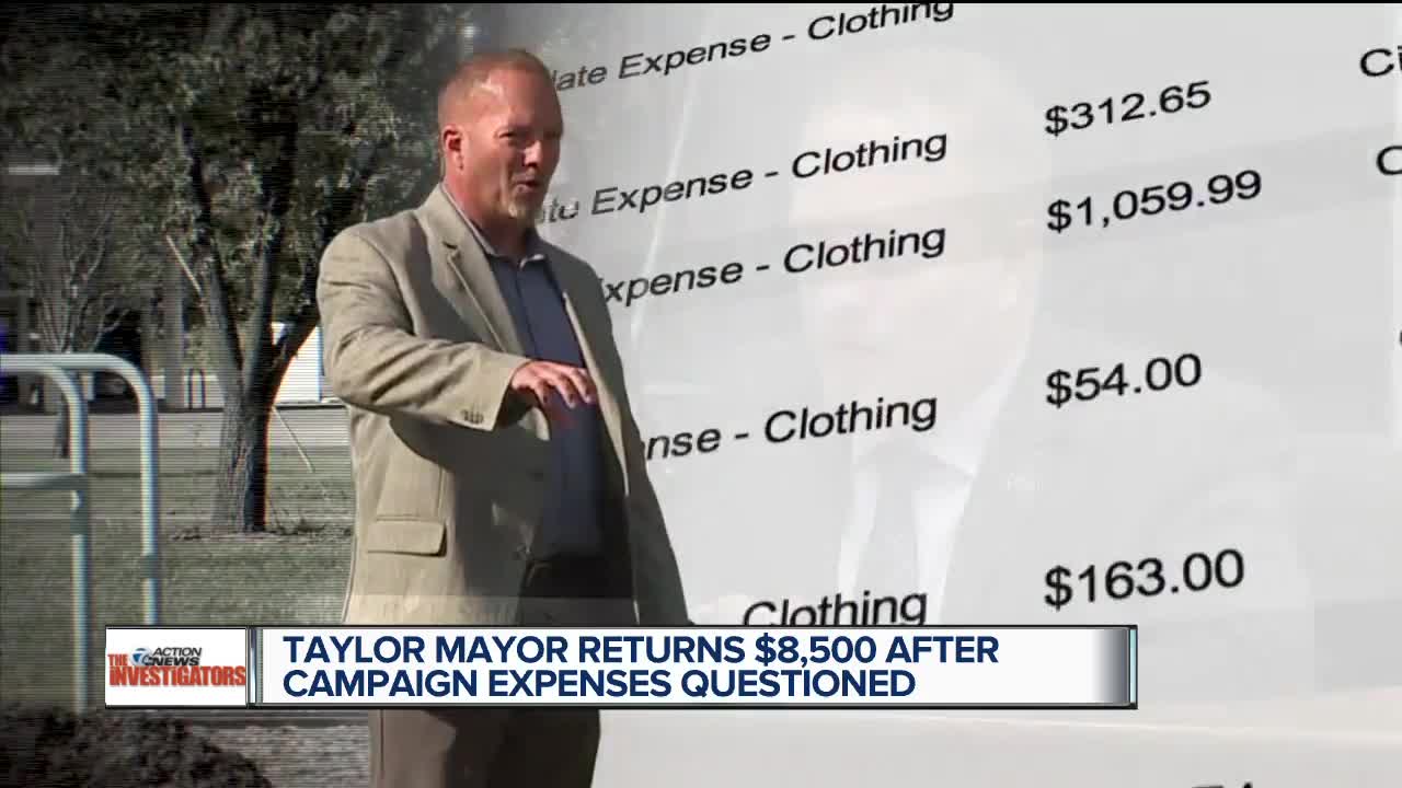 Taylor Mayor returns $8,500 after campaign expenses questioned