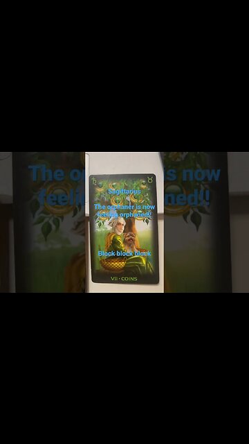 Sagittarius ♐️ “They now fewl orphaned!!” Block #sagittarius #tarot