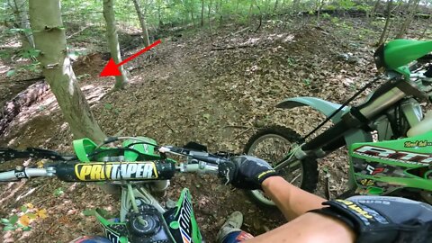 Riding last gen Kawasaki KX250s (05-07) on trails! (BRAAP)