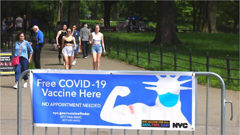 COVID-19 vaccination site in Central Park