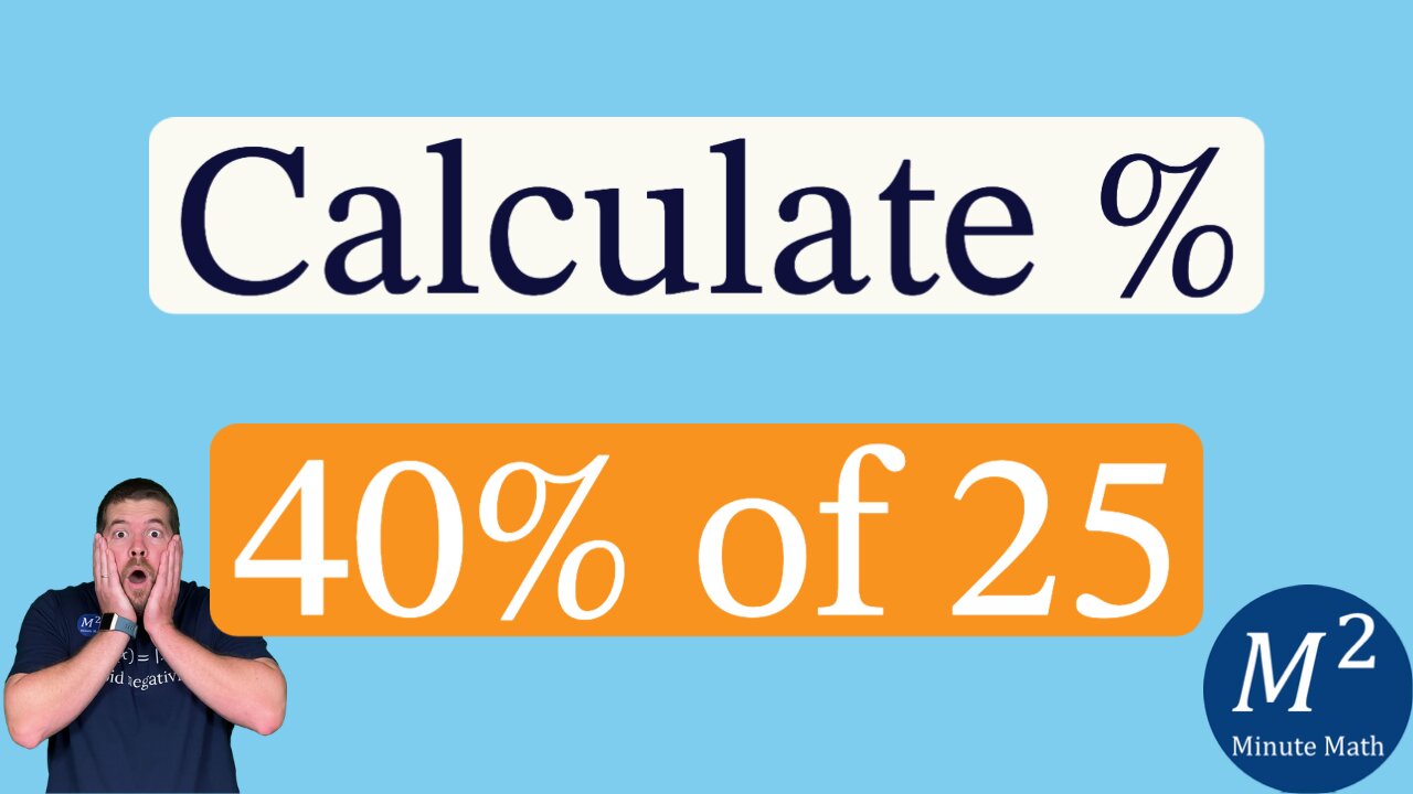 A Cool Percent Trick | Calculate 40% of 25 in Your Head | Minute Math Tricks - Part 91 #shorts